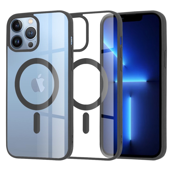 Калъф Tim, за iPhone 13 Pro Max, TPU, черен