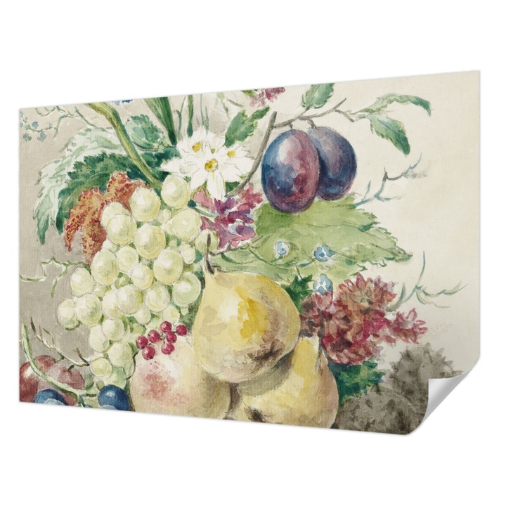 Fali Fotótapéta Autodeziv, Wallfluent, Flori si fructe, Galben, 152 x 104 cm, Detasabil, Lavabil, 010170060180000285424