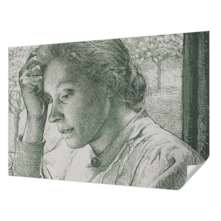 Öntapadós Tapéta Falra, Wallfluent, Fényvisszaverő nő, Szürke, 152 x 104 cm, Klasszikus, Könnyen Felszerelhető, 010170060180000285455