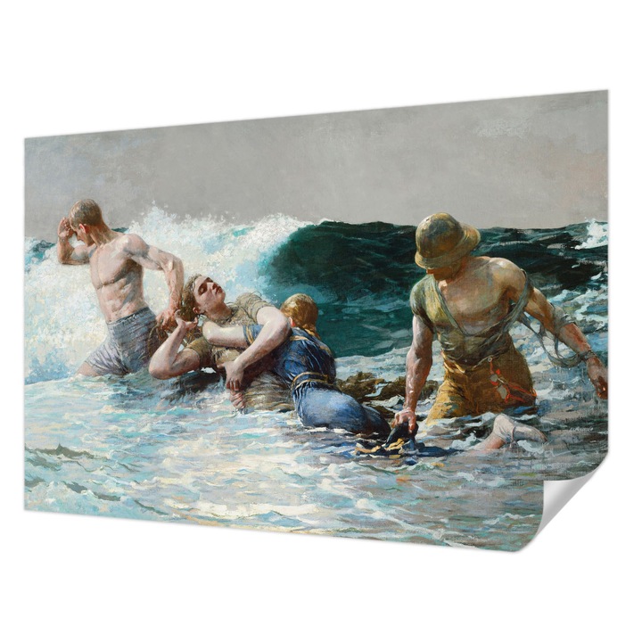 Tapet Textil Autocolant, Wallfluent, Lupta navala, Negru, 152 x 104 cm, Detasabil, Lavabil, 010170060180000285456