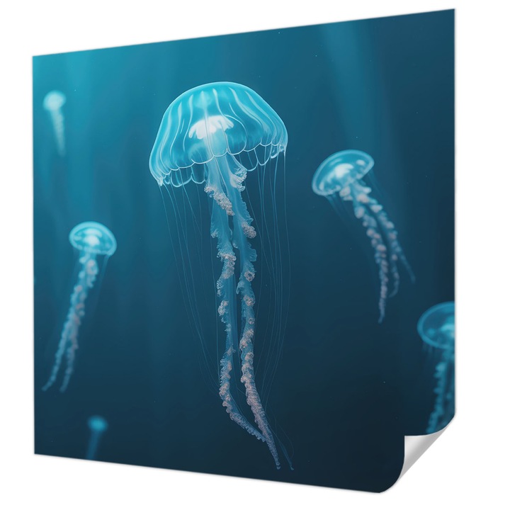 Öntapadós Tapéta Falra, Wallfluent, Tengerészeti elegancia, Kék, 250 x 250 cm, Nappaliba, Konyhába, 010170060030000285018