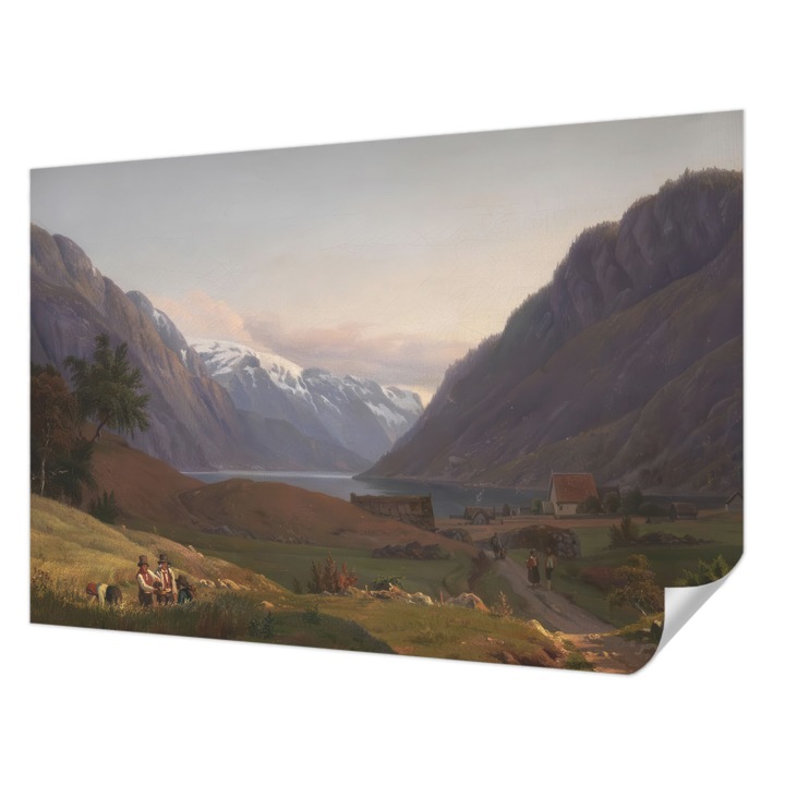 Öntapadós Dekor Tapéta, Wallfluent, Hegyi panoráma, Fehér, 152 x 104 cm, Modern Dizájn, Könnyen Felszerelhető És Tisztítható, 010170060180000285534