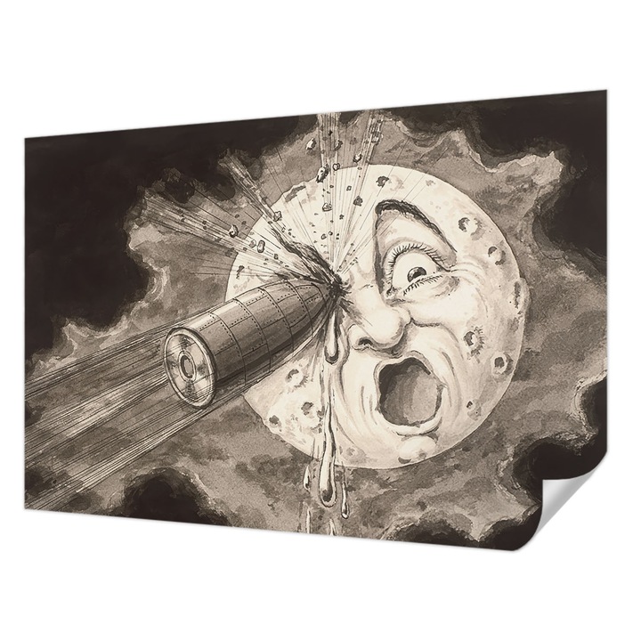 Tapet Textil Autocolant, Wallfluent, Coliziune cosmica, Multicolor, 152 x 104 cm, Detasabil, Lavabil, 010170060180000285621