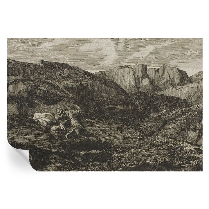 Fali Fotótapéta Autodeziv, Tulup, Calatorie montana, Maro, 152 x 104 cm, Decorativ, Lavabil, 010170060180000285281