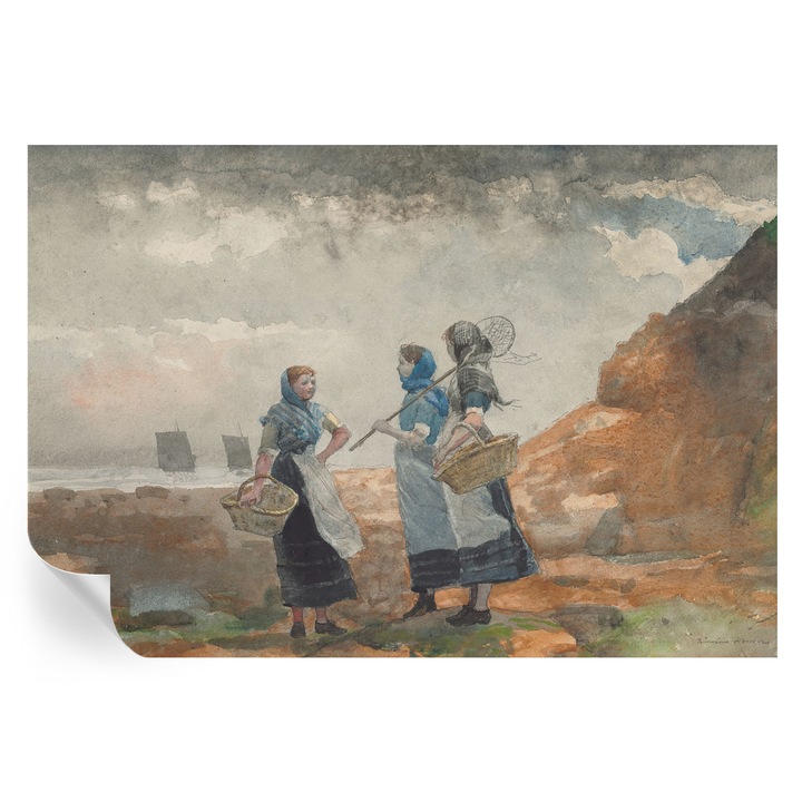 Öntapadós Fotótapéta Falra, Tulup, Egy békés tengerpart, Szürke, 152 x 104 cm, Dekoráció, Előszobába, Konyhába, 010170060180000285286