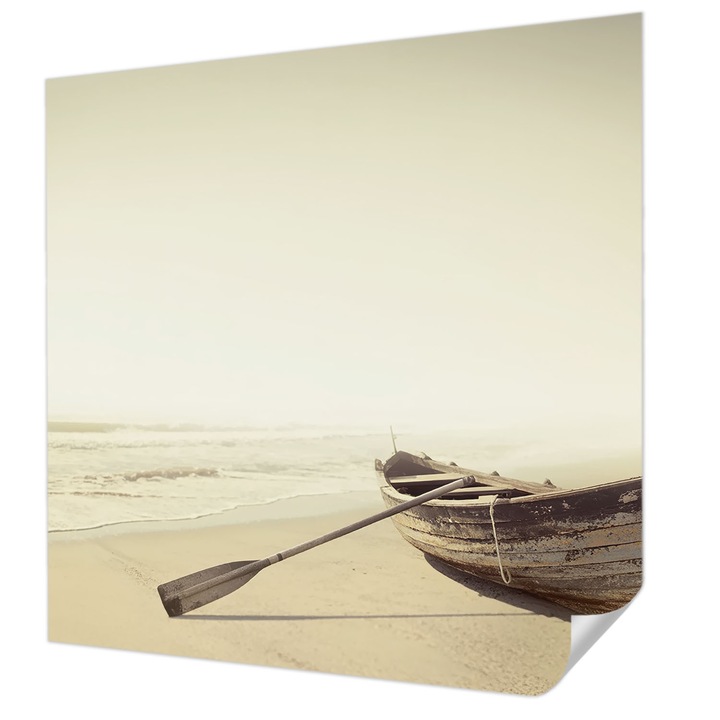 Öntapadós Dekor Tapéta, Wallfluent, Tengerparti nyugalom, Fehér, 250 x 250 cm, Erős Ragasztó, Modern Belsőépítészeti Dekoráció, 010170060030000285032