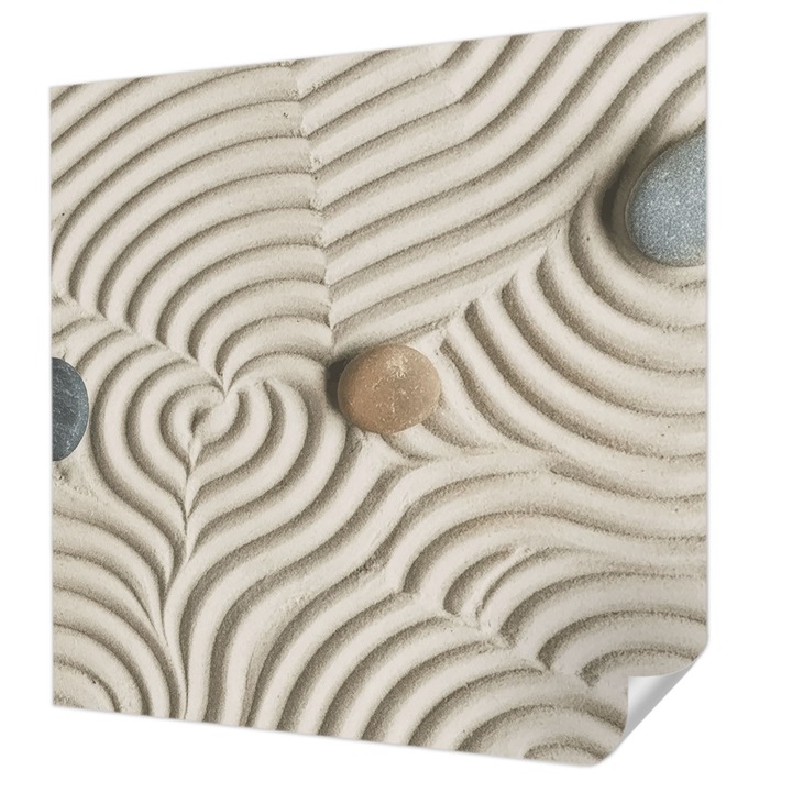 Öntapadós Dekor Tapéta, Wallfluent, Harmonikus hullámok, Fehér, 250 x 250 cm, Modern Dizájn, Könnyen Felszerelhető És Tisztítható, 010170060030000285031