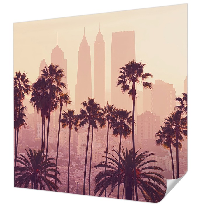 Tapet Autodeziv De Perete, Wallfluent, Armonie occidentala, Roz, 250 x 250 cm, Pentru Interior, Rezistente La Apa, Umiditate Si Pete, 010170060030000285043