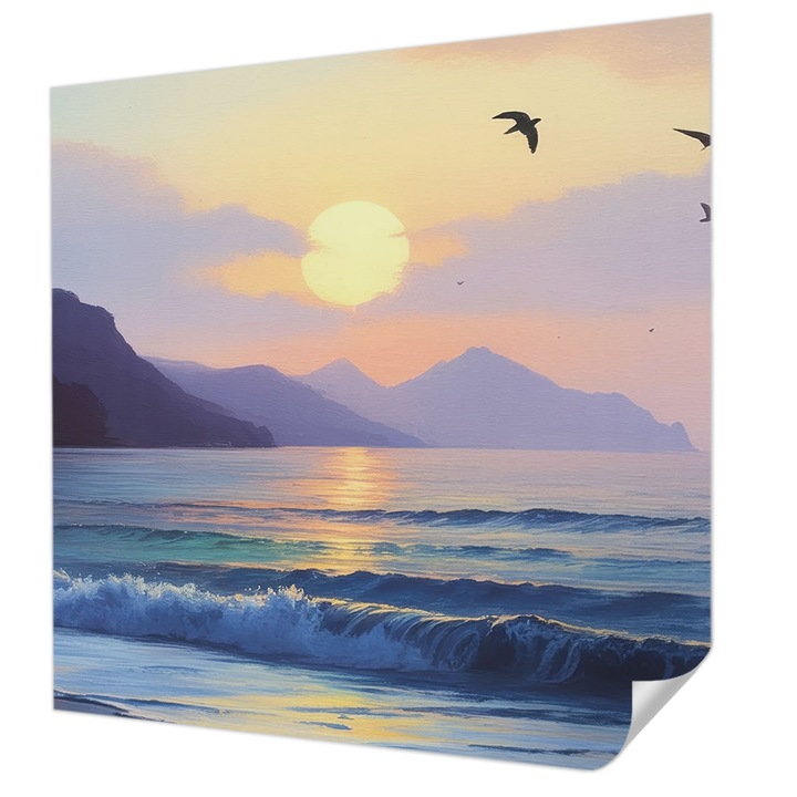 Öntapadós Fotótapéta Falra, Wallfluent, Tengernyugat, Kék, 250 x 250 cm, Dekoráció, Erős Ragasztó, 010170060030000285059