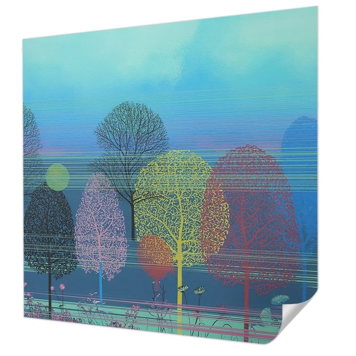 Öntapadós Fotótapéta Falra, Wallfluent, Színes harmónia, Kék, 250 x 250 cm, Modern Dizájn, Könnyen Felszerelhető És Tisztítható, 010170060030000285054