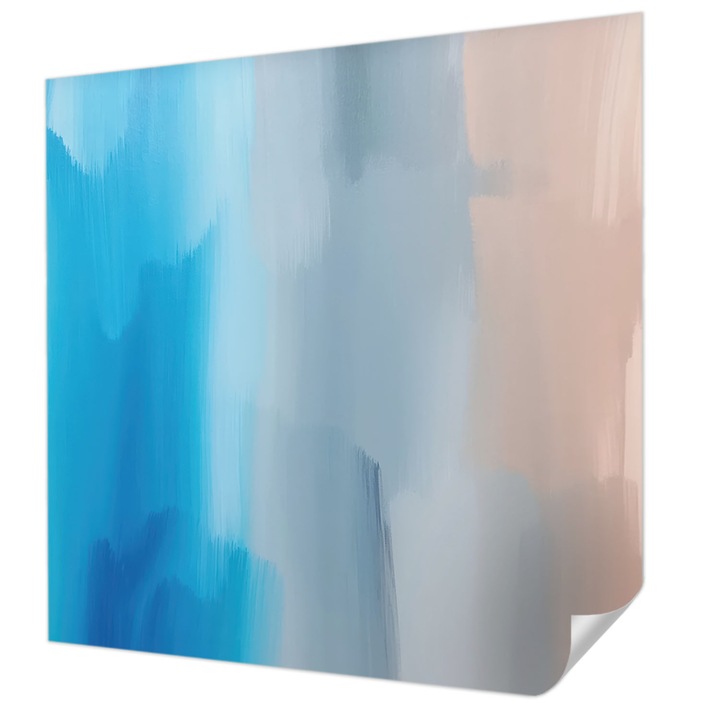 Öntapadós Tapéta Fali Dekoráció, Wallfluent, Színes absztrakció, Kék, 250 x 250 cm, Dekoráció, Falra, 010170060030000285076