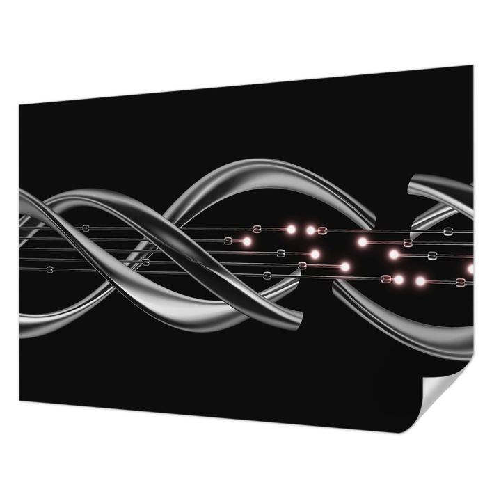 Öntapadós Fotótapéta Falra, Wallfluent, Fonott minta, Fekete, 208 x 146 cm, Klasszikus, Könnyen Felszerelhető, 010170060950000001267