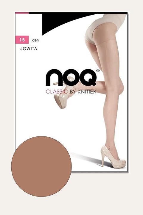 Ciorapi dama semi-mati, 15 DEN - Knittex Jowitadsafdqwf, Auriu