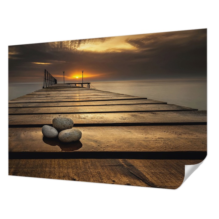 Fali Fotótapéta Autodeziv, Wallfluent, Apus de soare, Maro, 208 x 146 cm, Adeziv Puternic, Usor De Montat Si Rezistent, 010170060950000001913