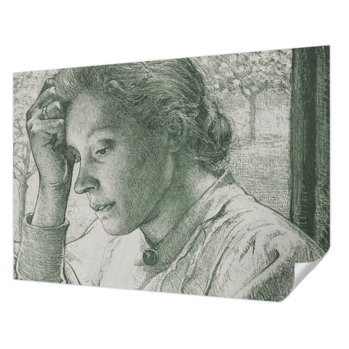 Öntapadós Tapéta Falra, Wallfluent, Fényvisszaverő nő, Szürke, 312 x 219 cm, Klasszikus, Könnyen Felszerelhető, 010170060960000285455