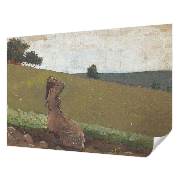 Öntapadós Tapéta Falra, Wallfluent, Egy csendes jelenet, Zöld, 208 x 146 cm, Előszobába, Hálószobába, 010170060950000285521