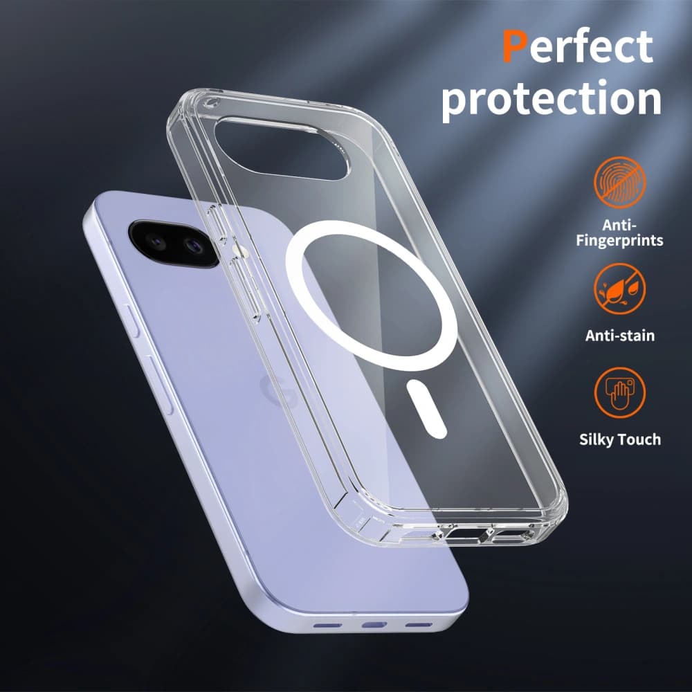 Husa pentru Google Pixel 10a compatibila MagSafe Crystal Clear Back Series - transparenta