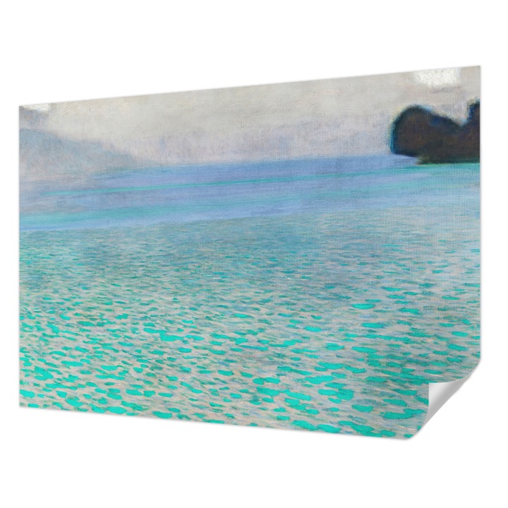 Öntapadós Dekor Tapéta, Wallfluent, Türkiz víz, Krémszín, 208 x 146 cm, Dekoráció, Falra, 010170060950000285566