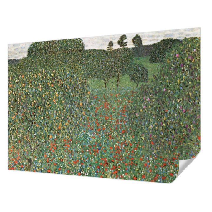 Öntapadós Dekor Tapéta, Wallfluent, Virágos rét, Zöld, 208 x 146 cm, Előszobába, Hálószobába, 010170060950000285569