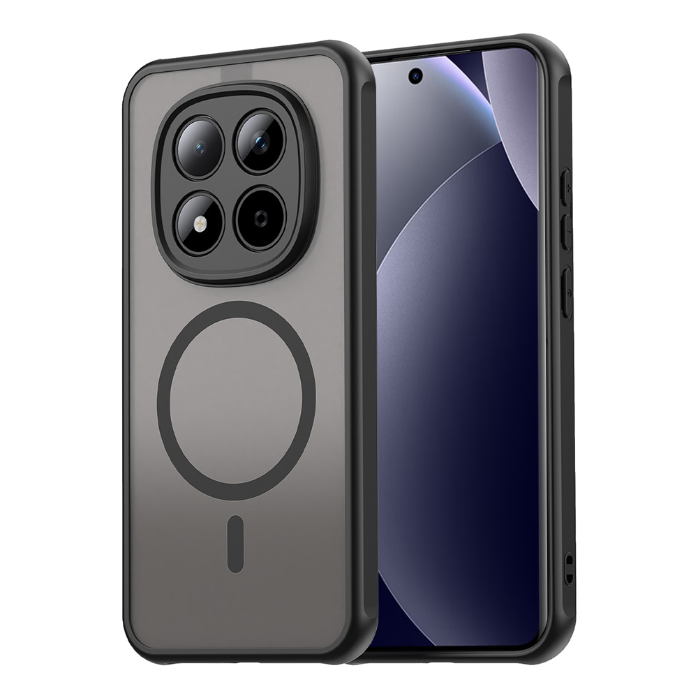 Husa pentru Xiaomi Redmi Note 15 Pro 5G cu protectie pentru lentile compatibila MagSafe EasyCharge, Ghost Series Anti-ingalbenire, frosted - negru