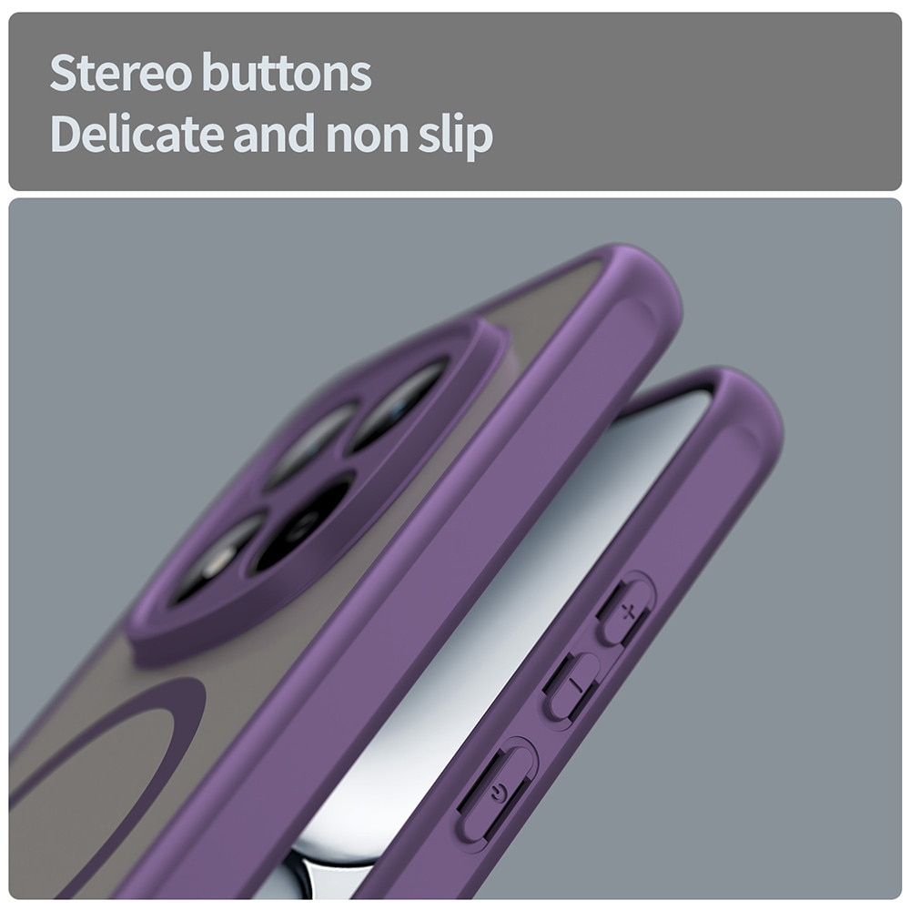 Husa pentru Xiaomi Redmi Note 15 Pro 5G cu protectie pentru lentile compatibila MagSafe EasyCharge, Ghost Series Anti-ingalbenire, frosted - mov