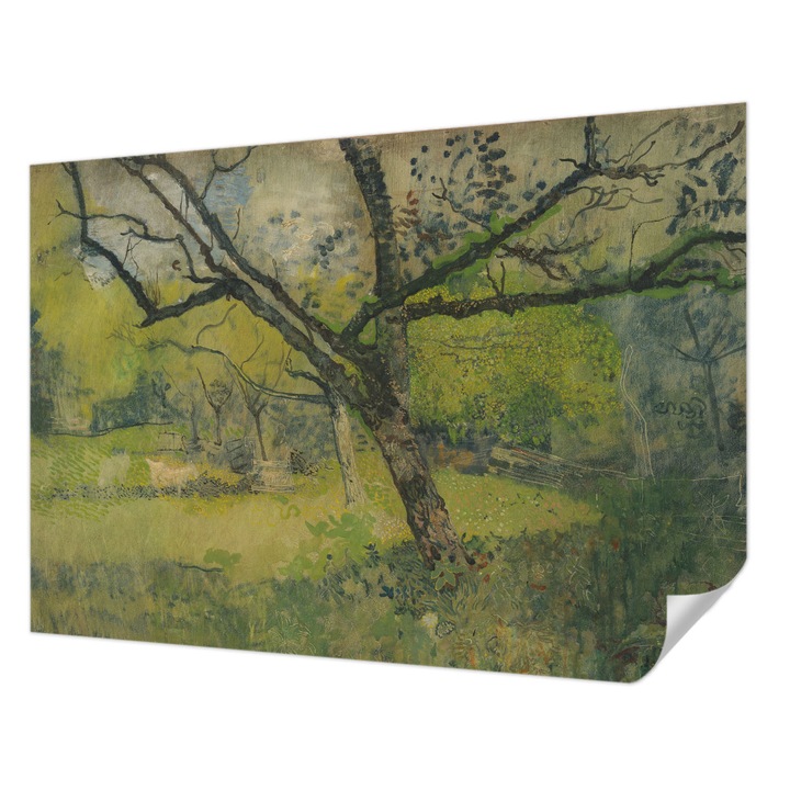 Öntapadós Tapéta Fali Dekoráció, Wallfluent, Zöld táj, Zöld, 312 x 219 cm, Nappaliba, Konyhába, 010170060960000285613