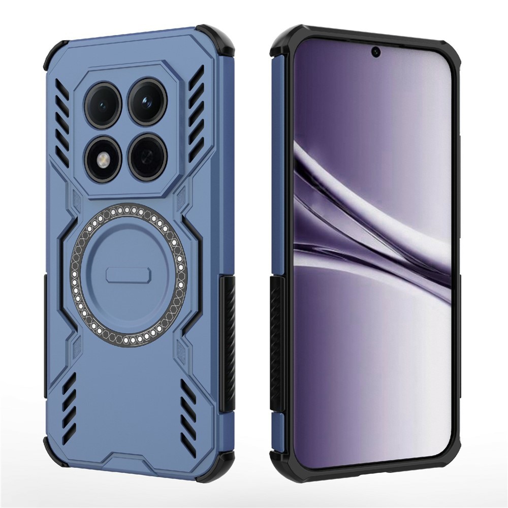 Husă pentru Xiaomi Redmi Note 15 Pro 5G, set cu sticker, ArmorMag, albastru