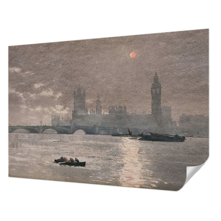 Öntapadós Dekor Tapéta, Wallfluent, Éjszakai panoráma, Szürke, 208 x 146 cm, Dekoráció, Falra, 010170060950000285638