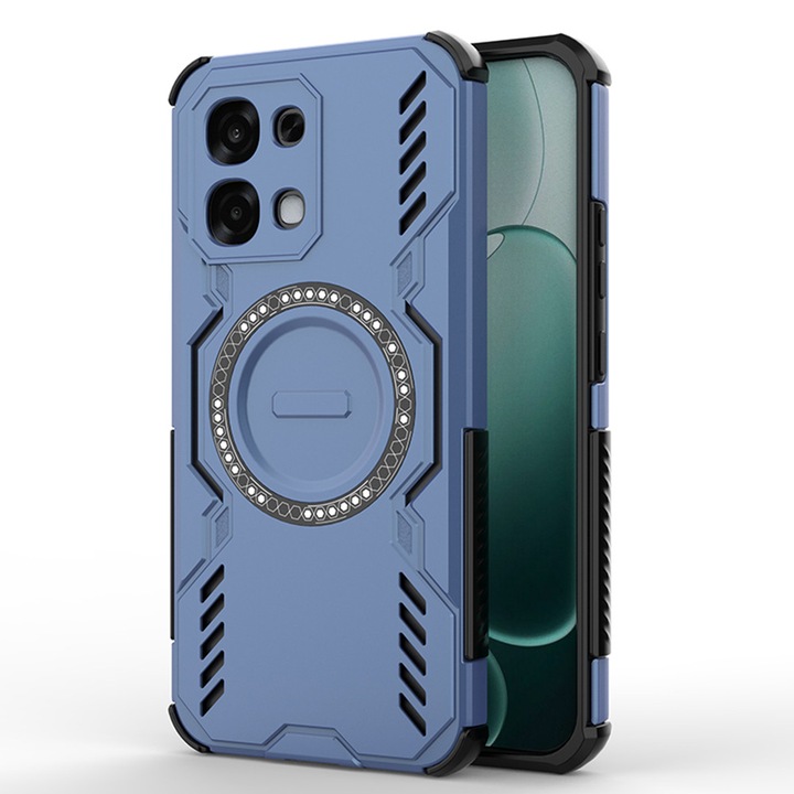 Husa pentru Oppo A6 Pro 4G, 5G TitanGuard MagGrip Ultra-Rezistenta cu Protectie Camera, Colturi Ranforsate compatibila MagSafe - albastru