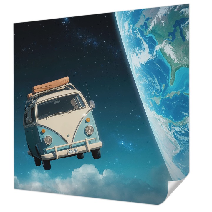 Öntapadós Dekor Tapéta, Wallfluent, Űrutazás, Kék, 250 x 250 cm, Modern Dizájn, Könnyen Felszerelhető És Tisztítható, 010170060030000285133