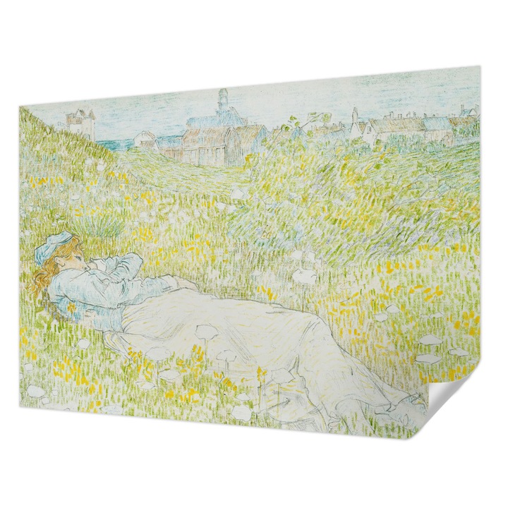 Öntapadós Tapéta Fali Dekoráció, Wallfluent, Tavaszi kikapcsolódás, Zöld, 312 x 219 cm, Könnyen Tisztítható, Nedvességálló, 010170060960000285602