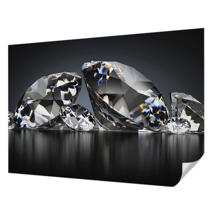 Fali Fotótapéta Autodeziv, Wallfluent, Frumusete cristalina, Negru, 312 x 219 cm, Pentru Baie, Bucatarie, 010170060960000007765