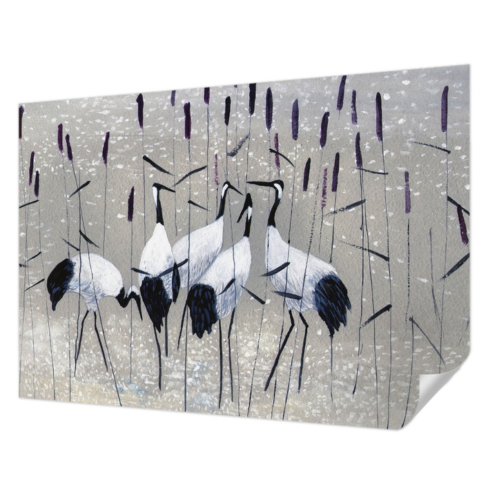 Fali Fotótapéta Autodeziv, Wallfluent, Macarale armonioase, Gri, 208 x 146 cm, Decorativ, Usor De Instalat, 010170060950000017484