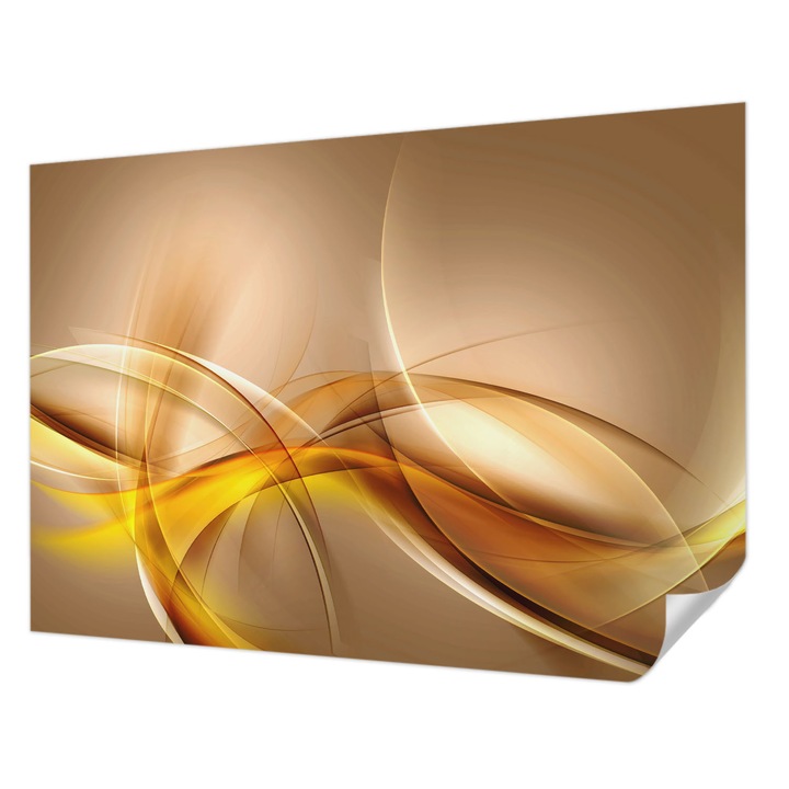 Öntapadós Tapéta Fali Dekoráció, Wallfluent, Gyengéd vonalak, Bézs, 208 x 146 cm, Dekoráció, Falra, 010170060950000017511