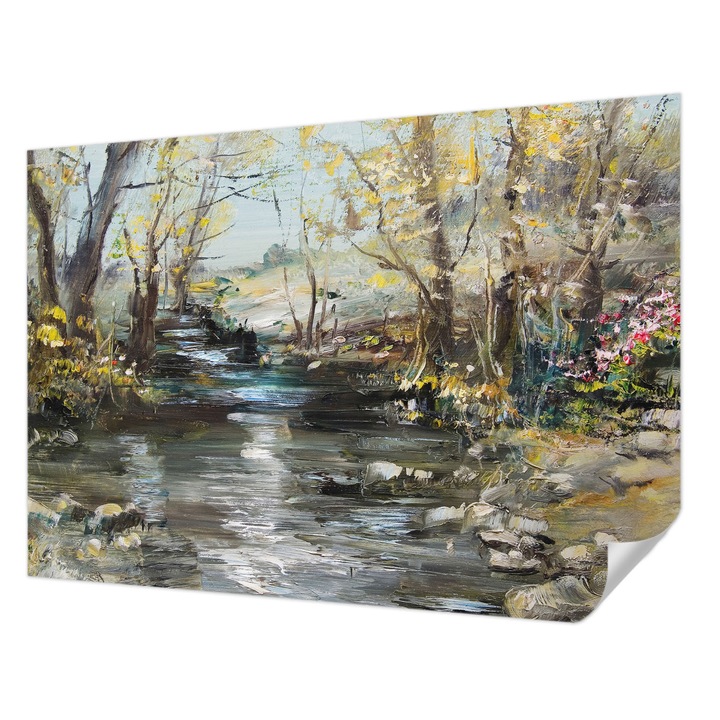 Tapet Autocolant De Perete, Wallfluent, Parau de padure, Verde, 208 x 146 cm, Adeziv Puternic, Usor De Montat Si Rezistent, 010170060950000018696