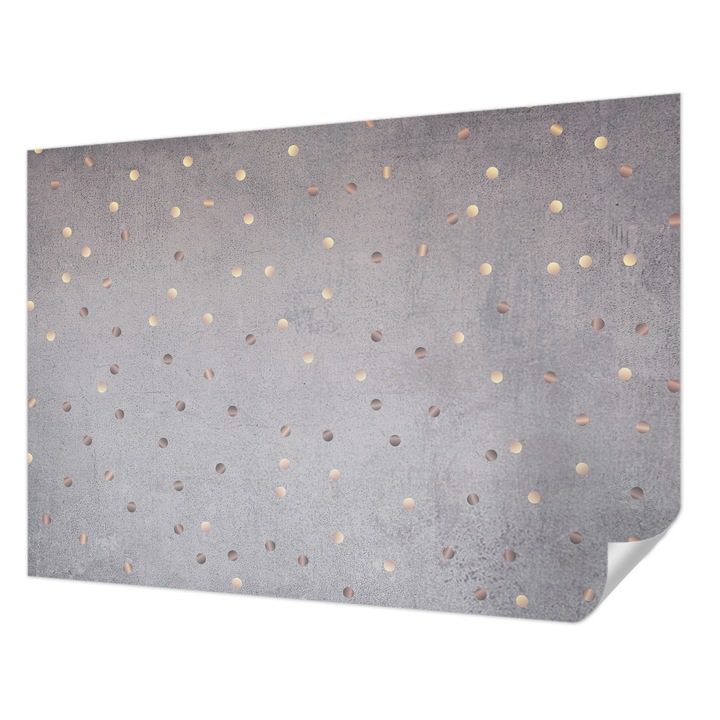 Öntapadós Tapéta Fali Dekoráció, Wallfluent, Szimmetrikus pontok, Szürke, 208 x 146 cm, Előszobába, Hálószobába, 010170060950000020187