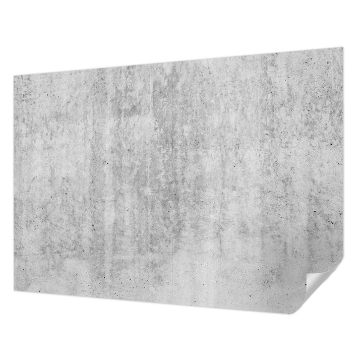 Öntapadós Fotótapéta Falra, Wallfluent, Betonfal, Szürke, 208 x 146 cm, Erős Ragasztó, Modern Belsőépítészeti Dekoráció, 010170060950000030572