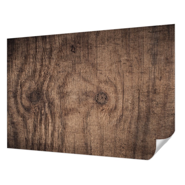 Öntapadós Dekor Tapéta, Wallfluent, Rusztikus fa, Barna, 208 x 146 cm, Dekoráció, Falra, 010170060950000030969