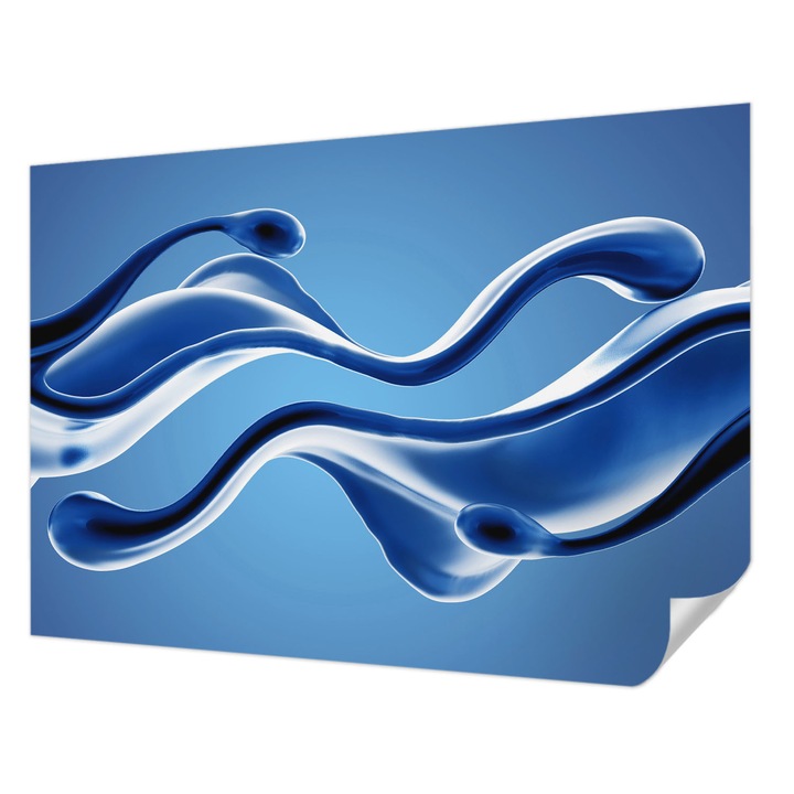 Tapet Textil Autocolant, Wallfluent, Luminozitate abstracta, Albastru, 208 x 146 cm, Pentru Perete, Rezistente La Apa, Umiditate Si Pete, 010170060950000075350