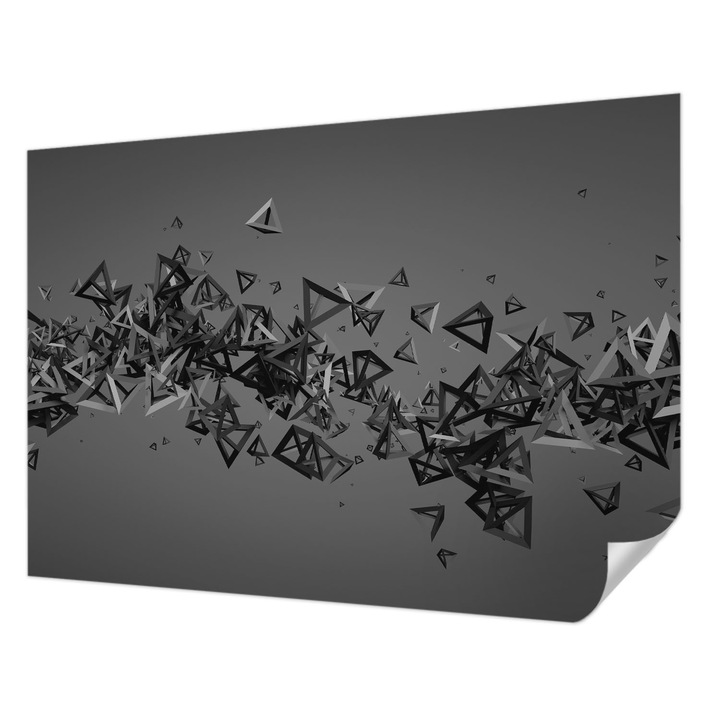 Öntapadós Fotótapéta Falra, Wallfluent, Geometriai absztrakciók, Szürke, 208 x 146 cm, Fali Dekoráció, Nedvesség- És Foltálló, 010170060950000274694