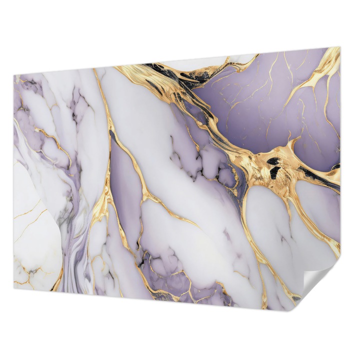 Öntapadós Dekor Tapéta, Wallfluent, Absztrakt márvány, Fehér, 312 x 219 cm, Klasszikus, Könnyen Felszerelhető, 010170060960000282613