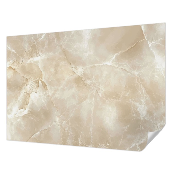 Öntapadós Tapéta Fali Dekoráció, Wallfluent, Természetes kő, Bézs, 312 x 219 cm, Könnyen Tisztítható, Nedvességálló, 010170060960000282620