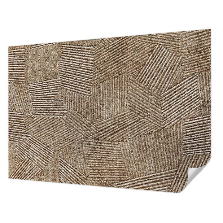 Öntapadós Tapéta Falra, Wallfluent, Szerkezeti vonalak, Barna, 312 x 219 cm, Fali Dekoráció, Nedvesség- És Foltálló, 010170060960000282656