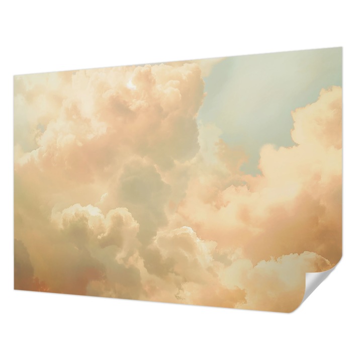 Öntapadós Tapéta Fali Dekoráció, Wallfluent, Éteri felhők, Fehér, 312 x 219 cm, Modern Dizájn, Nedvesség- És Foltálló, 010170060960000282738