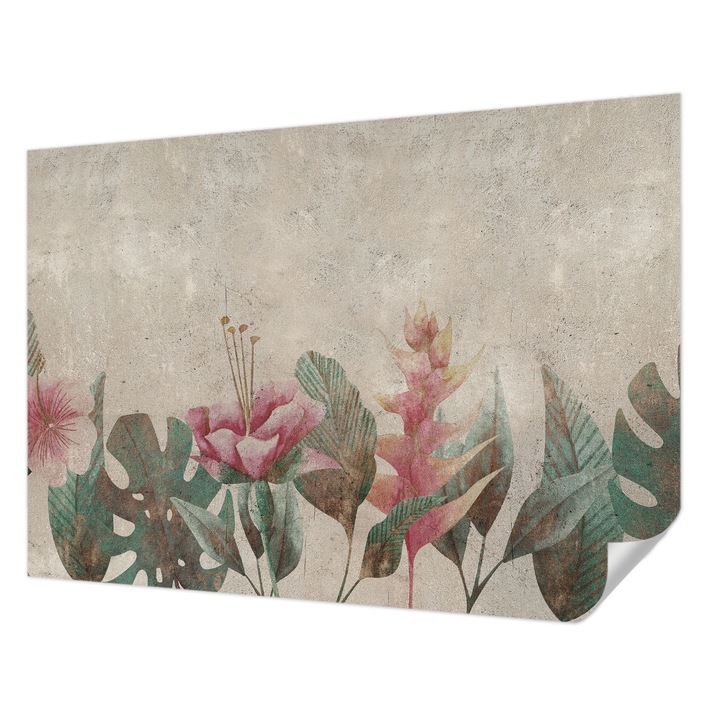 Öntapadós Tapéta Falra, Wallfluent, Finom növényvilág, Bézs, 312 x 219 cm, Fali Dekoráció, Nedvesség- És Foltálló, 010170060960000282745
