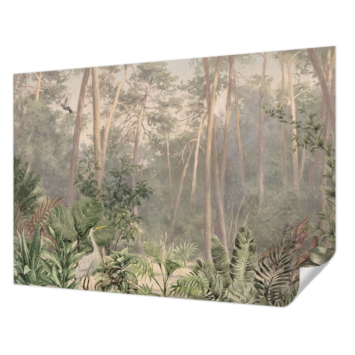 Öntapadós Dekor Tapéta, Wallfluent, Természetes harmónia, Szürke, 312 x 219 cm, Modern Dizájn, Könnyen Felszerelhető És Tisztítható, 010170060960000282767