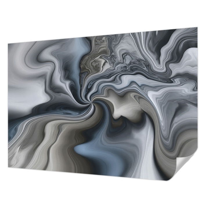 Öntapadós Tapéta Fali Dekoráció, Wallfluent, Kavargó felhők, Szürke, 312 x 219 cm, Előszobába, Hálószobába, 010170060960000284789