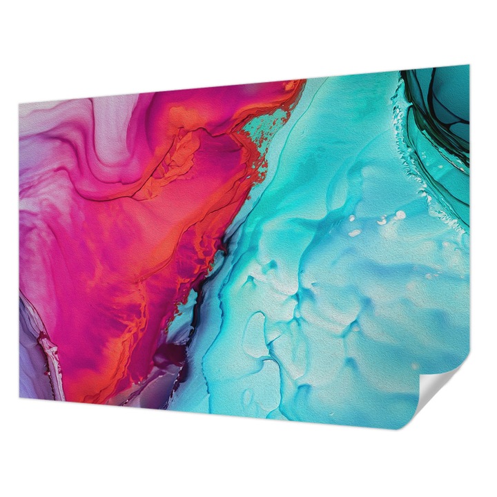 Fali Fotótapéta Autocolant, Wallfluent, Val colorat, Violet, 208 x 146 cm, Pentru Living, Birou, Hol, 010170060950000282566