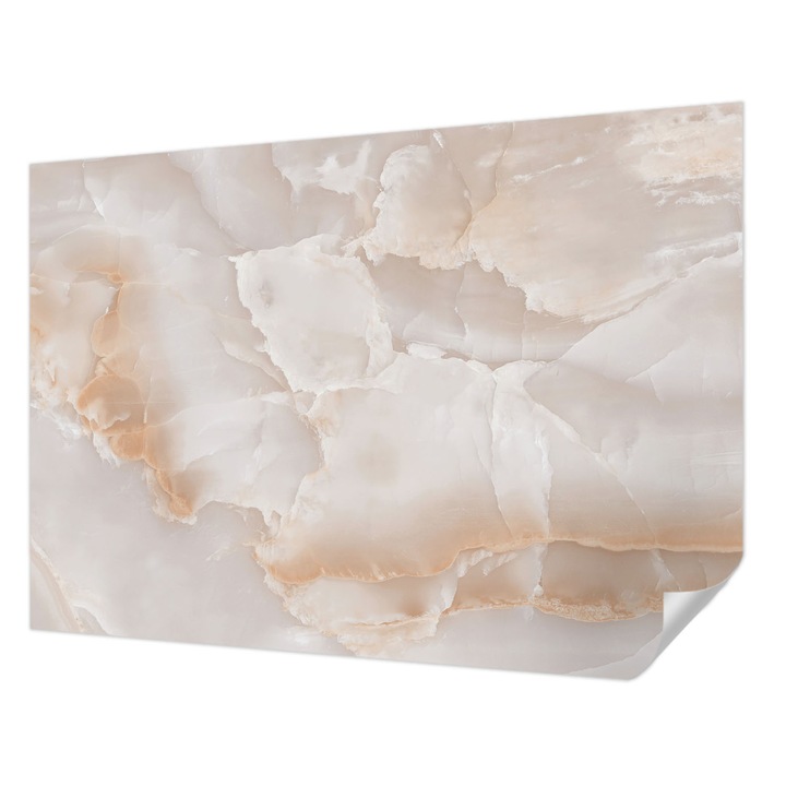 Tapet Autocolant De Perete, Wallfluent, Model de piatra, Bej, 208 x 146 cm, Pentru Baie, Bucatarie, 010170060950000282608