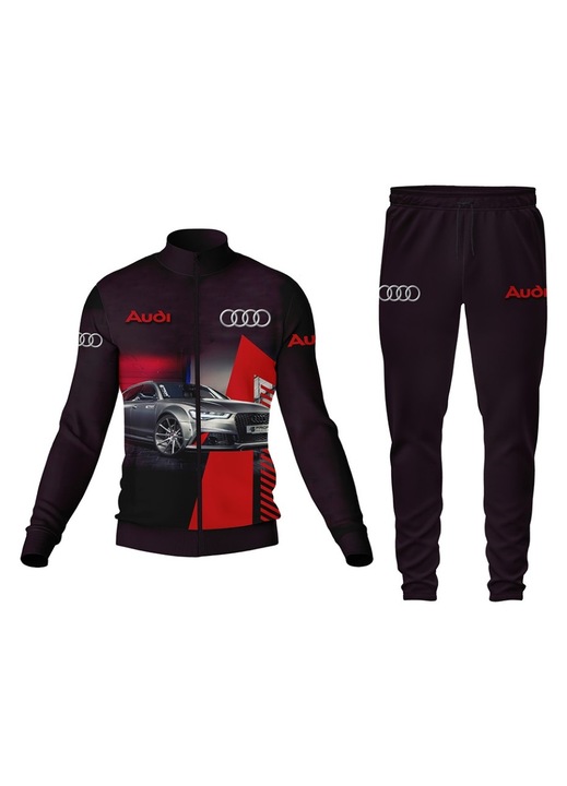 Trening barbati Audi RS F1 6, bluza cu fermoar, multicolor